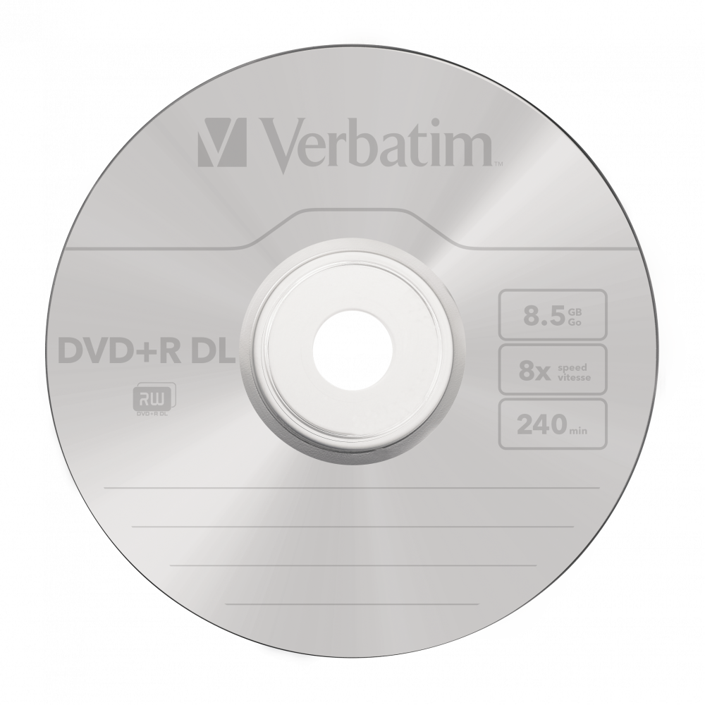 Оптический диск Verbatim DVD+R DL 8.5GB 8X AZO Matt Silver, Spindle, 50 шт