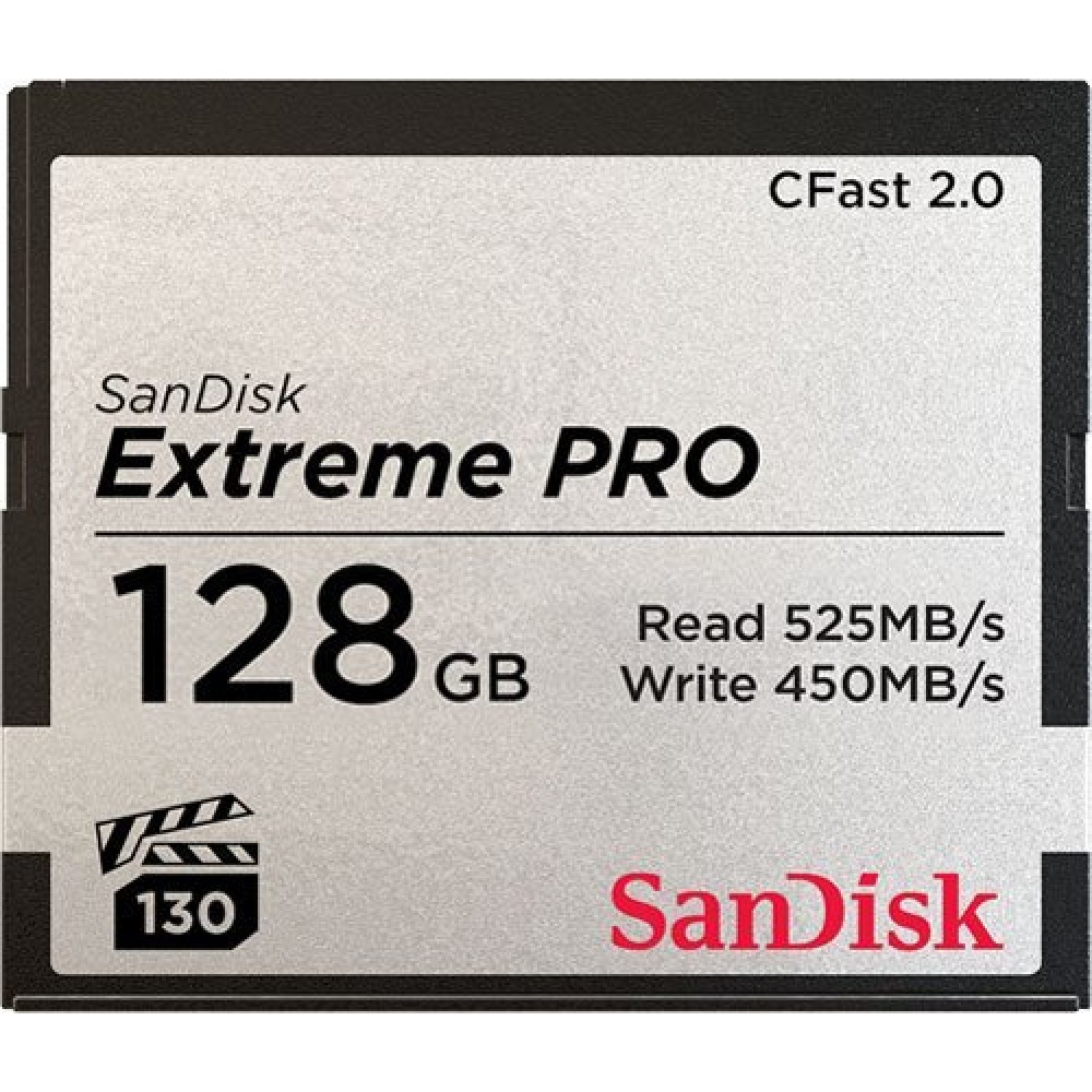 Карта памяти SanDisk Extreme Pro CFast 2.0 128GB, R/W 525/450 МБ/с