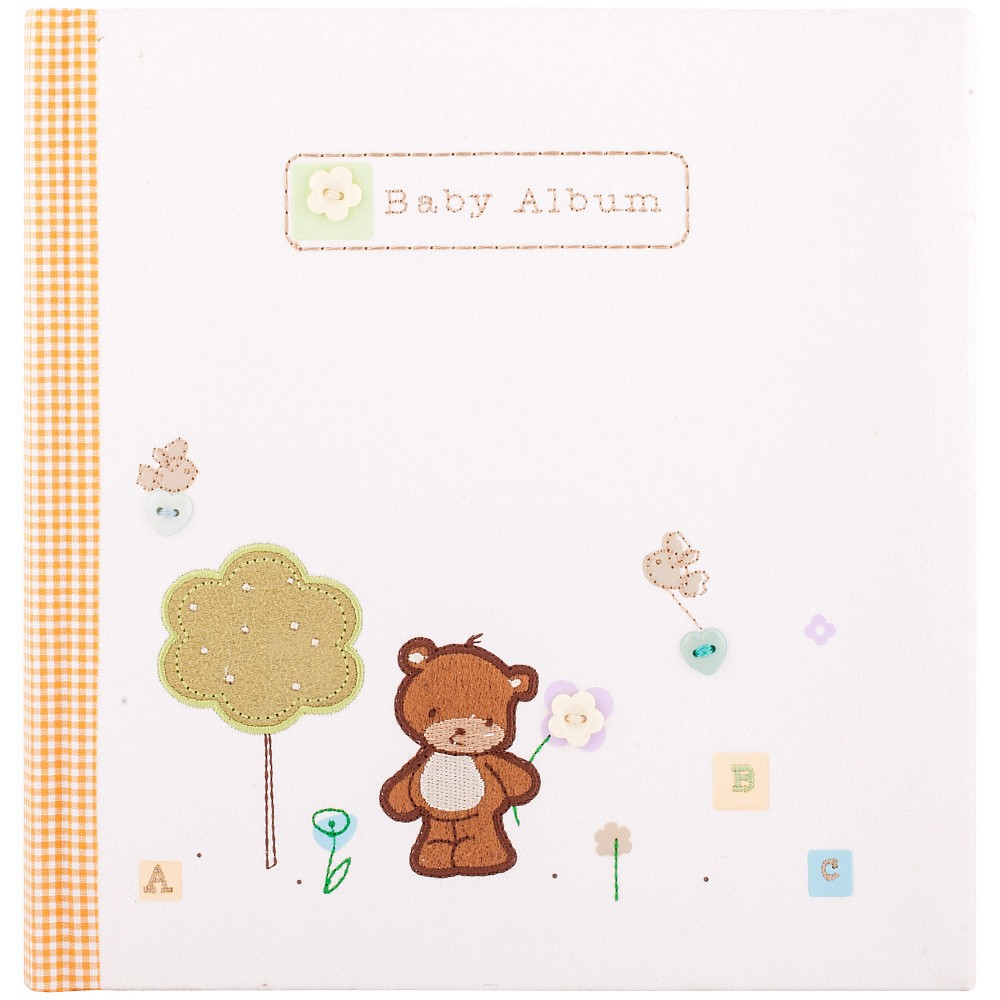 Фотоальбом Innova Book Bound Memo Natural Baby 10x15 на 144 фото, с кармашками, ткань, белый (Q19128