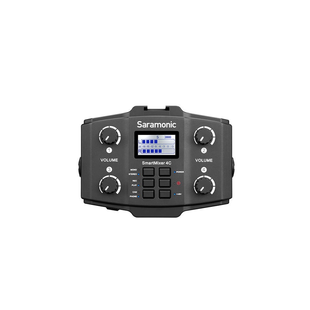 Микшер Saramonic SmartMixer 4C 4-канальный с функцией записи вход: 2х 3,5 мм и 2х XLR / 1/4"; выход