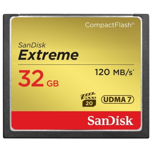 Карта памяти SanDisk Extreme CompactFlash 32GB, R/W 120/85 МБ/с