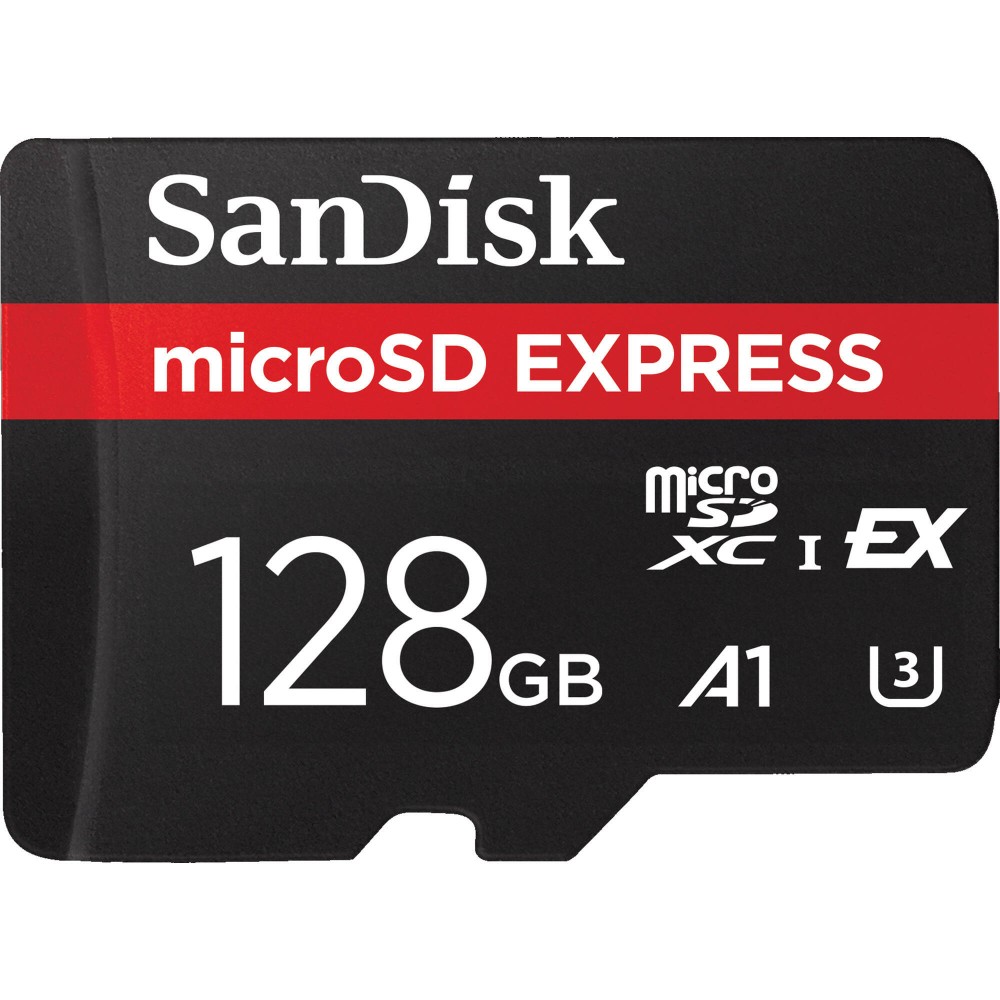 Карта памяти SanDisk Express MicroSDXC 128GB PCIe NVMe U3 A1, R/W 880/480 МБ/с