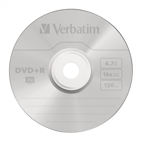Оптический диск Verbatim DVD+R 4.7GB 16X AZO Matt Silver, Spindle, 50 шт