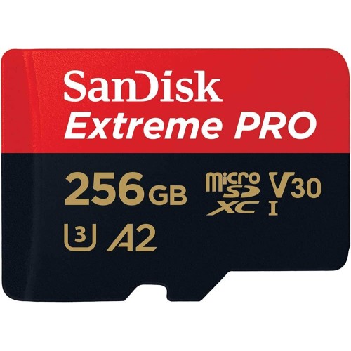 Карта памяти SanDisk Extreme Pro microSDXC 256GB UHS-I U3 V30 A2, R/W 200/140 МБ/с с адаптером