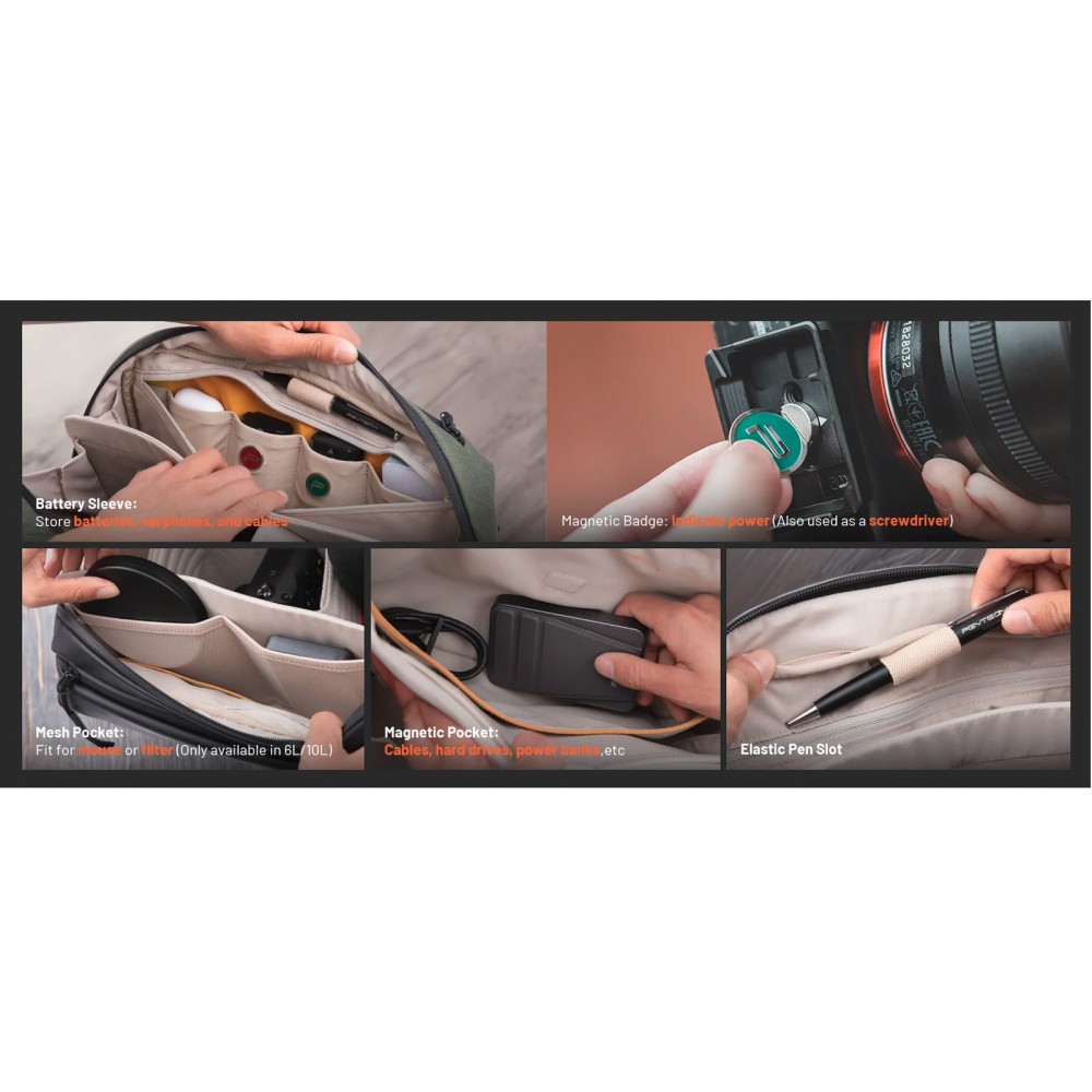 Сумка PGYTECH OneGo Solo V2 6L, цвет Obsidian