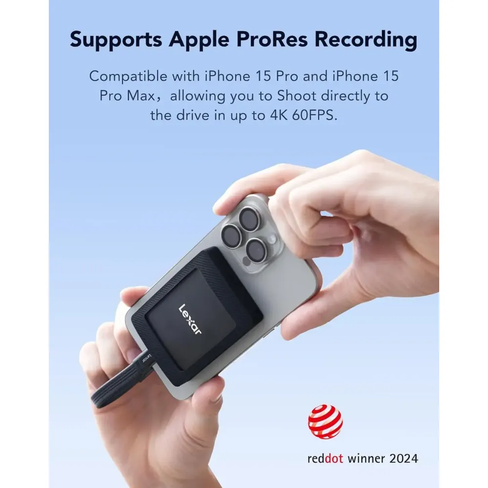 Внешний накопитель Lexar SL500 Portable SSD Magnetic Set USB 3.2 Gen 2x2 2TB, R/W 2000/1800 МБ/с