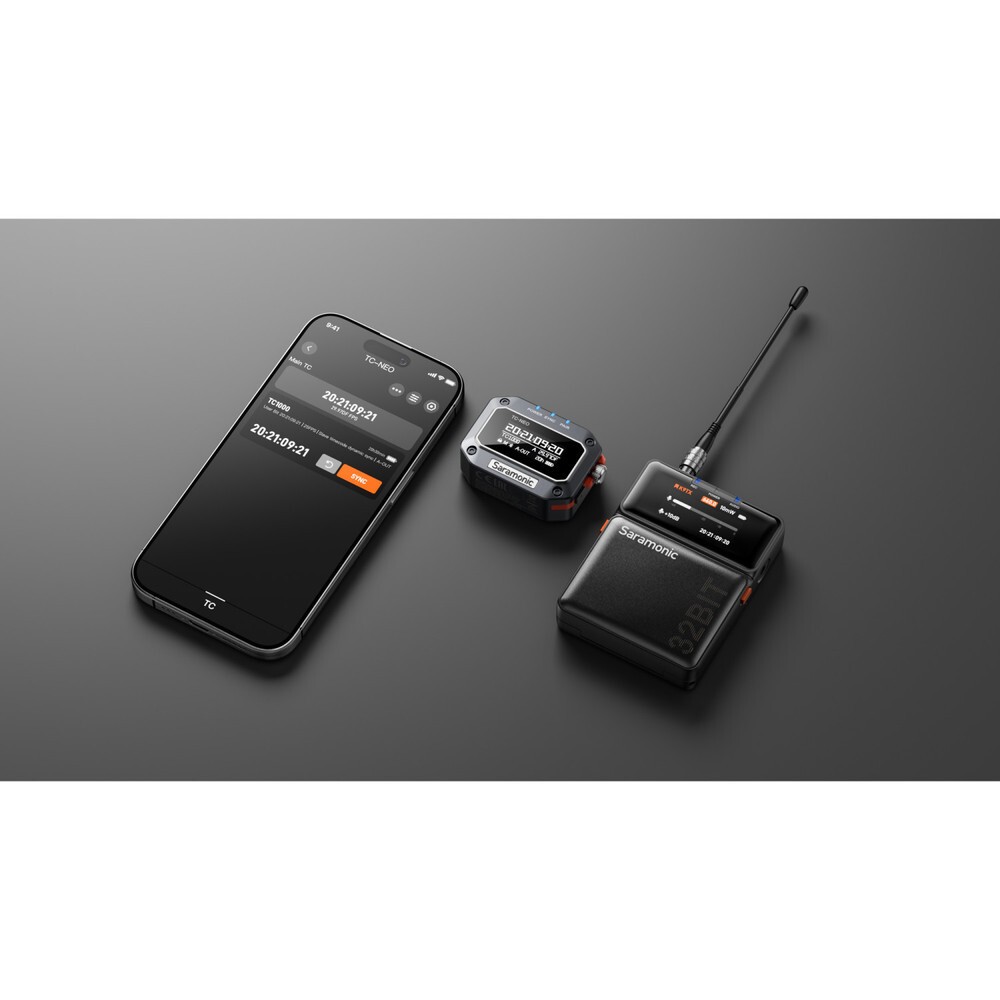 Генератор тайм-кода Saramonic TC-NEO с выходом TRS 3,5 мм, Bluetooth 5.0, RF 2.4 ГГц