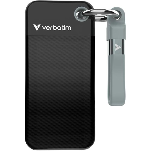 Внешний накопитель Verbatim Pocket SSD 1TB, USB 3.2 Gen2, R/W 1000/1000 МБ/с черный/серый