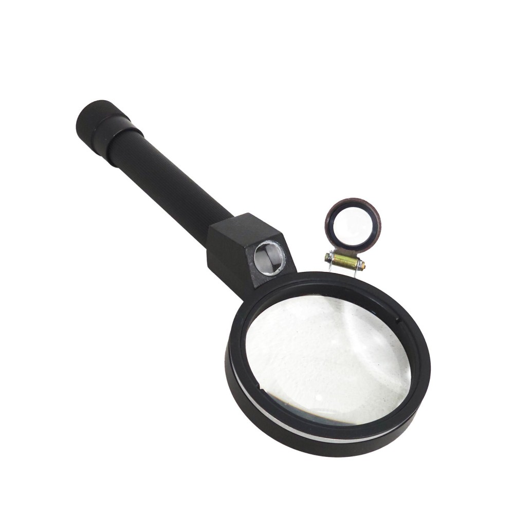 Лупа криминалистическая БелОМО 2,5х-6х с подсветкой, 68 мм