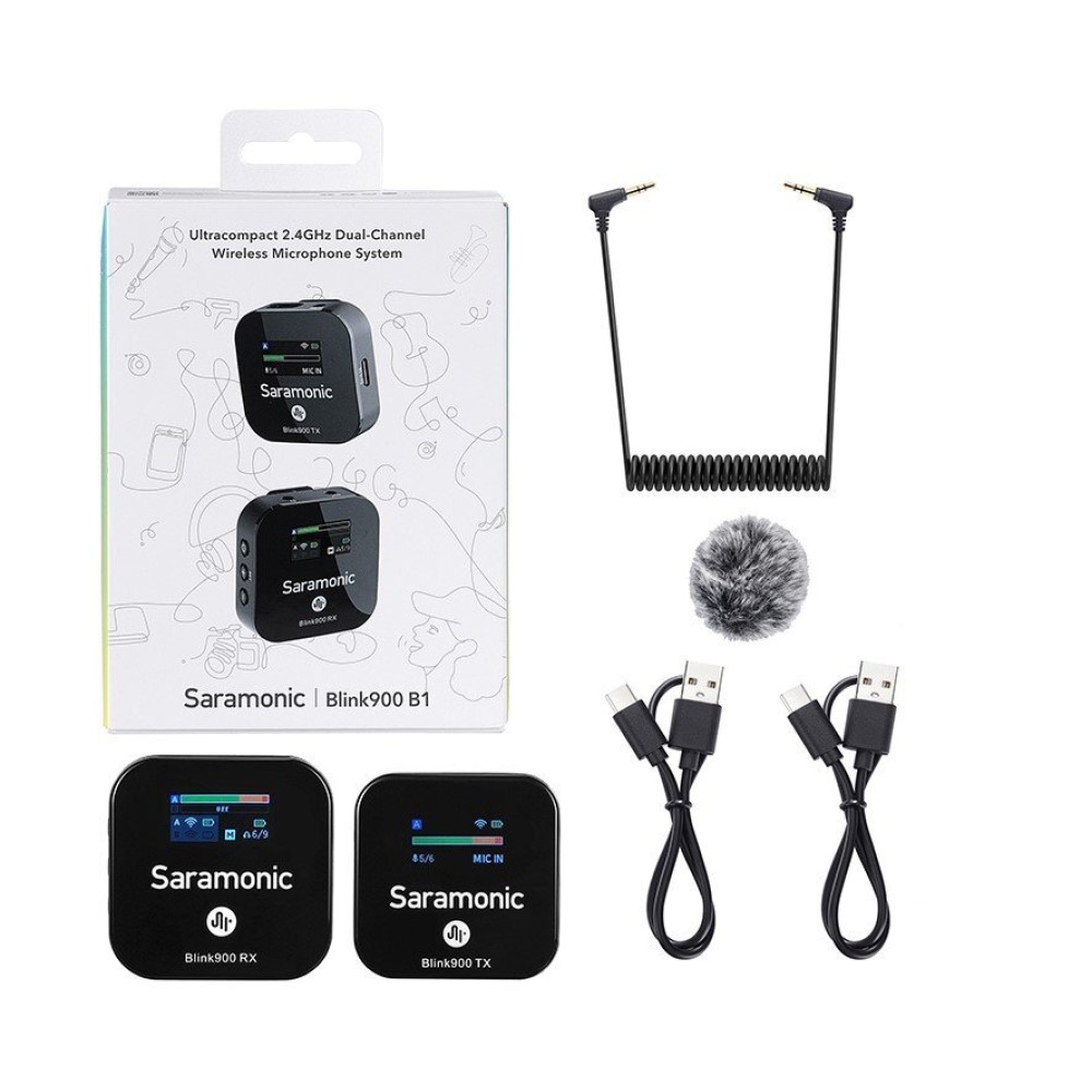 Радиосистема Saramonic Blink900 B1 TX+RX приемник + передатчик, разъем 3,5 мм