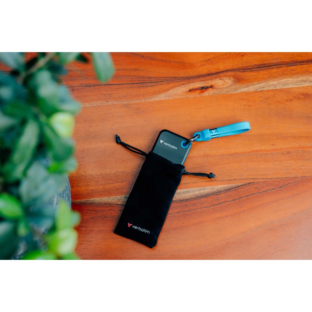 Внешний накопитель Verbatim Pocket SSD 1TB, USB 3.2 Gen2, R/W 1000/1000 МБ/с черный/синий