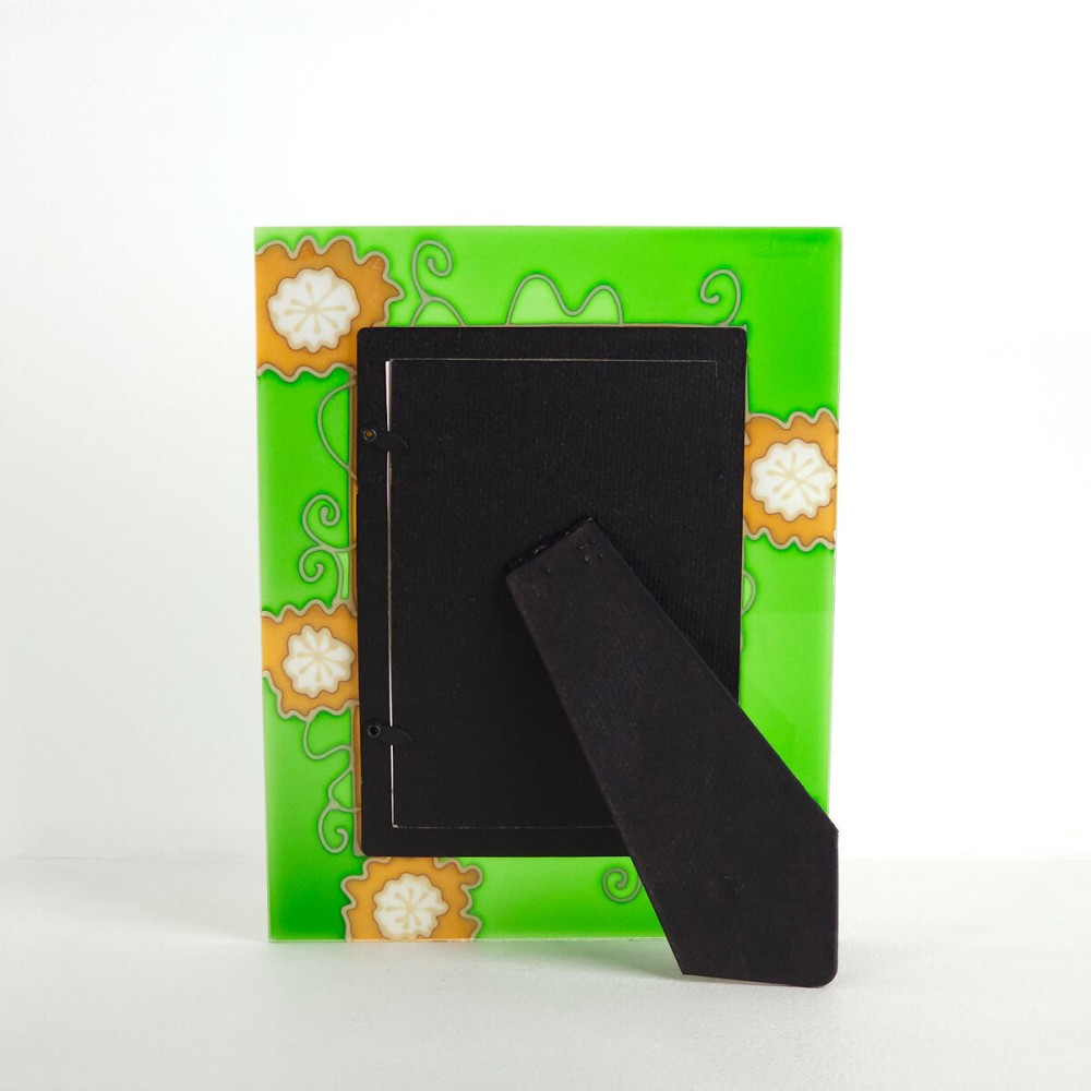 Фоторамка GT цветы 10x15, стекло/стекло, оранжевый (PG030)