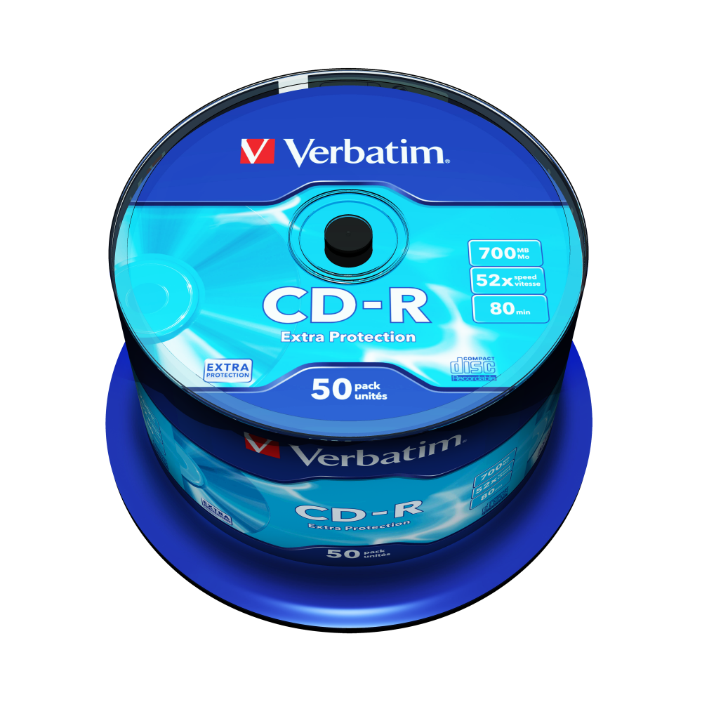 Оптический диск Verbatim CD-R 700MB 52X Extra Protection, Spindle, 50 шт