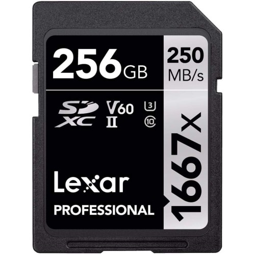 Карта памяти Lexar Professional 1667x Silver SDXC 256GB UHS-II U3 V60, R/W 250/120 МБ/с