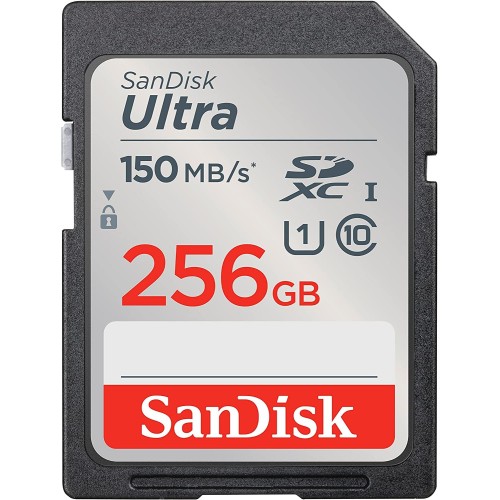 Карта памяти SanDisk Ultra SDXC 256GB UHS-I U1, R 150 МБ/с