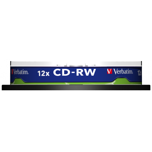 Оптический диск Verbatim CD-RW 700MB 12X SERL Scratch Resistant, Spindle, 10 шт