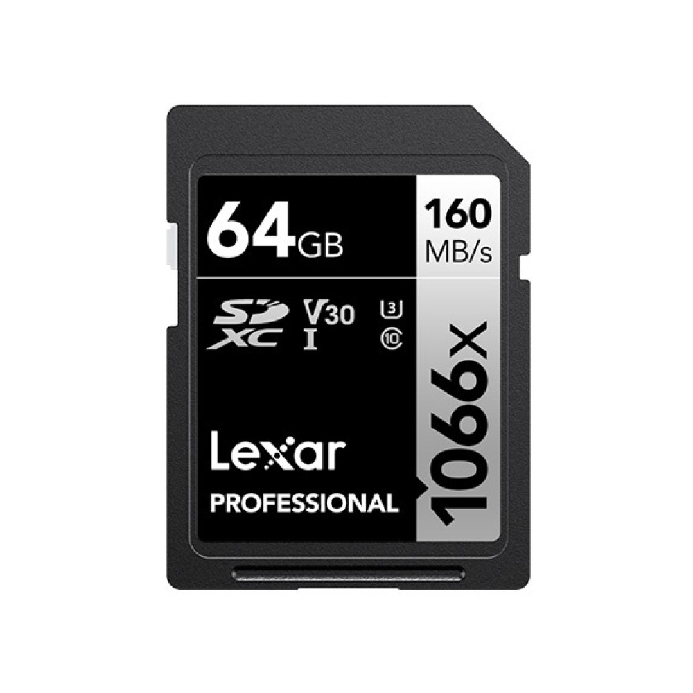 Карта памяти Lexar Professional 1066x Silver SDXC 64GB UHS-I U3 V30, R/W 160/70 МБ/с