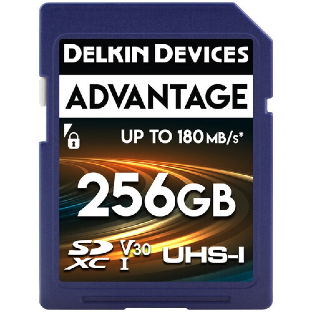 Карта памяти Delkin Devices Advantage SDXC 256GB UHS-I U3 V30, R/W 180/100 МБ/с
