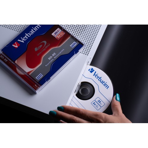 Оптический диск Verbatim BD-RE SL 25GB 2X HardCoat SERL, Slim Case, 5 шт