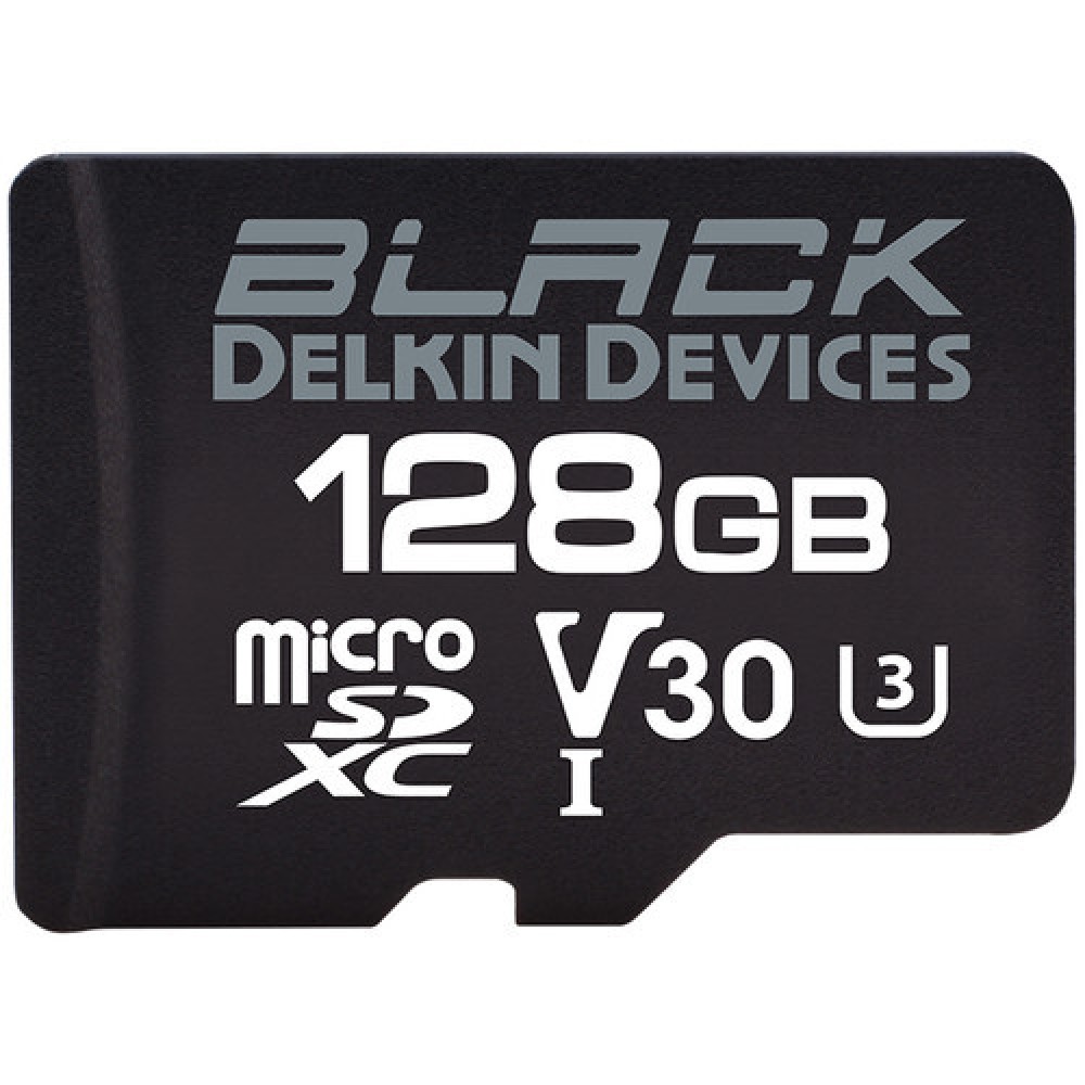 Карта памяти Delkin Devices Black microSDXC 128GB UHS-I U3 V30, R/W 90/90 МБ/с
