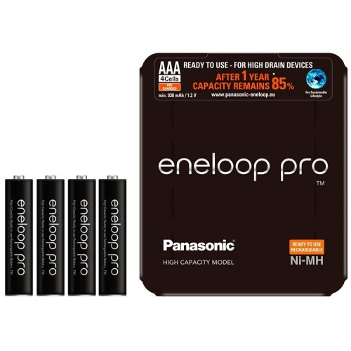 Аккумулятор Panasonic Eneloop Pro AAA 900 4BP (BK-4HCDE/4LE) 900 mAh, 4 шт, блистер-кейс, AAA