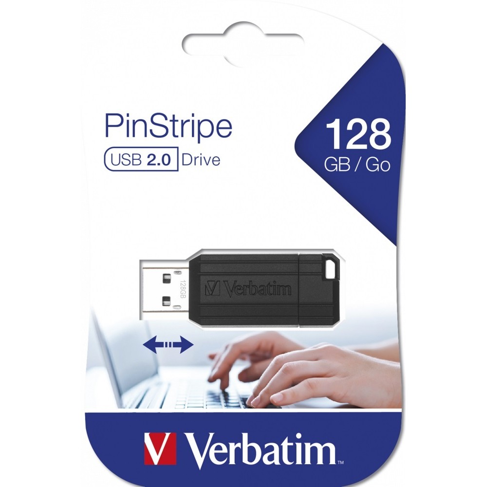 Флеш-накопитель Verbatim PinStripe USB 2.0 128GB