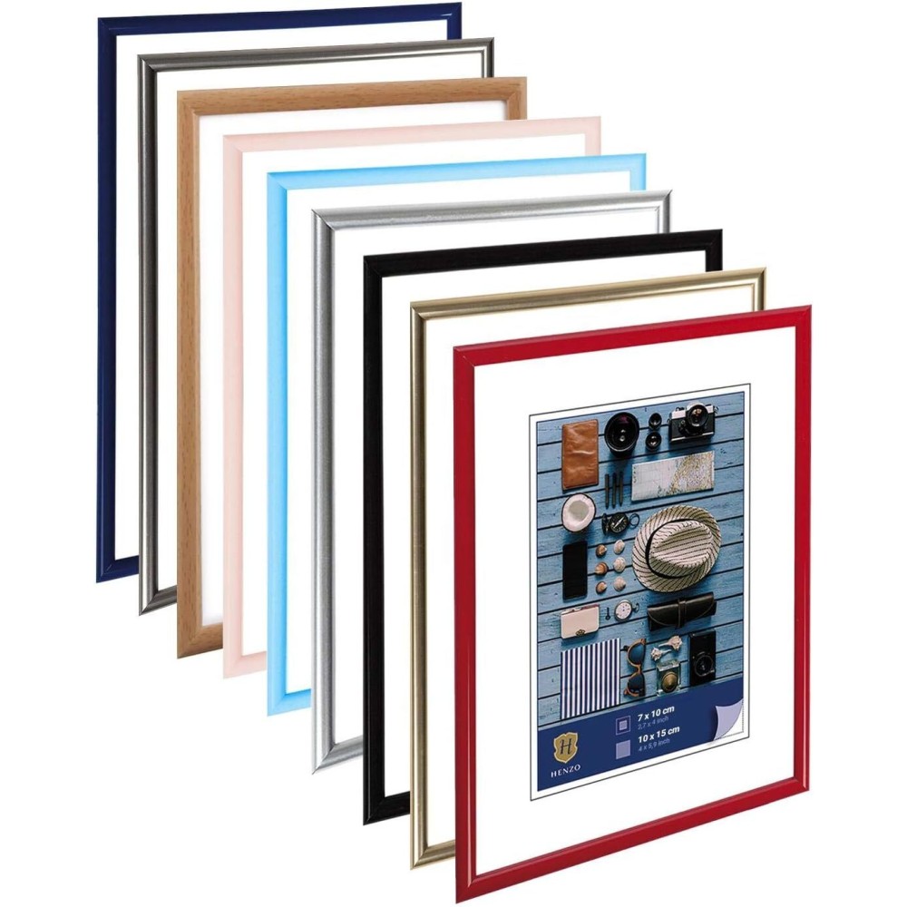 Фоторамка Henzo Napoli 10x15 с паспарту 7х10, пластик/пластик, красный (8051303)