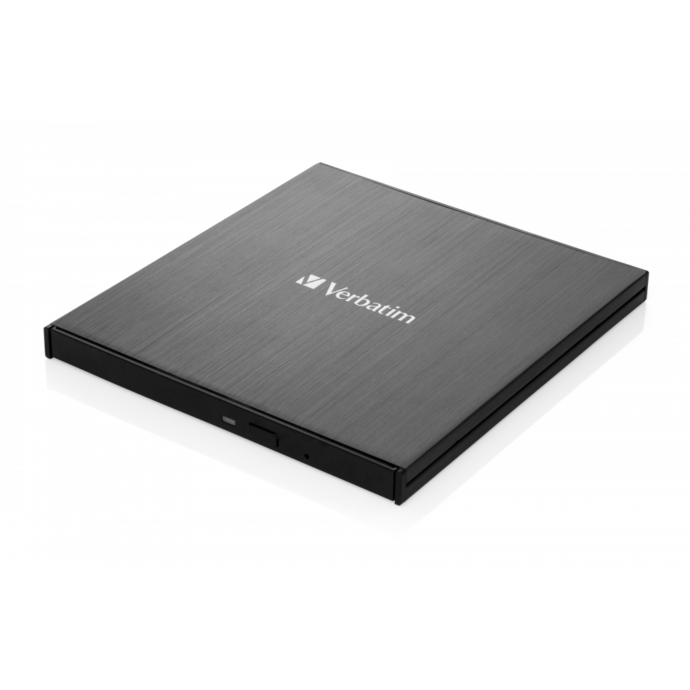 Привод внешний Verbatim Slimeline CD/DVD Writer USB 2.0 с адаптером на Type-C