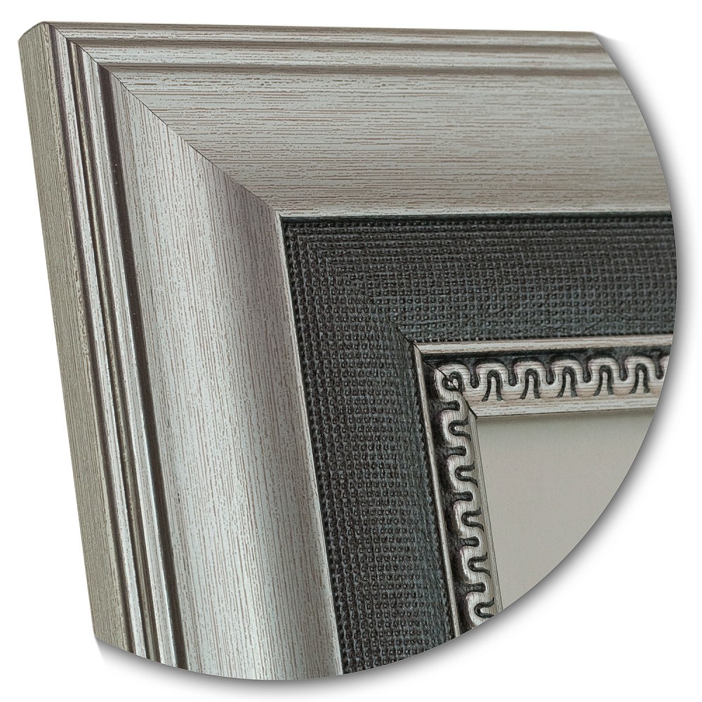 Фоторамка Innova Durham Silver 20x25 с паспарту 15x20, пластик/стекло, серебристый (PI8685)