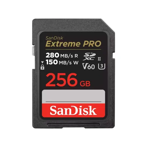 Карта памяти SanDisk Extreme Pro SDXC 256GB UHS-II U3 V60, R/W 280/150 МБ/с