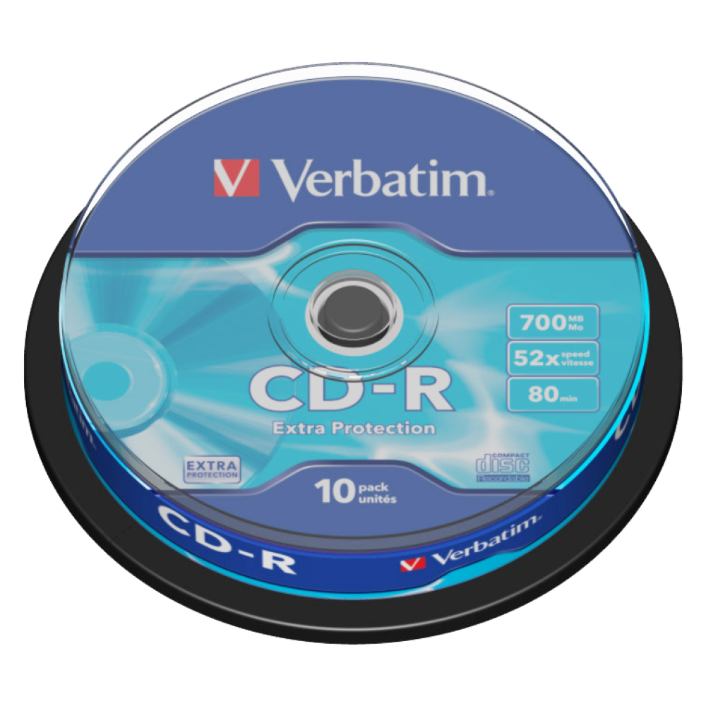 Оптический диск Verbatim CD-R 700MB 52X Extra Protection, Spindle, 10 шт