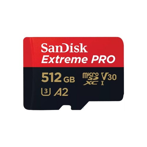 Карта памяти SanDisk Extreme Pro microSDXC 512GB UHS-I U3 V30 A2, R/W 200/140 МБ/с