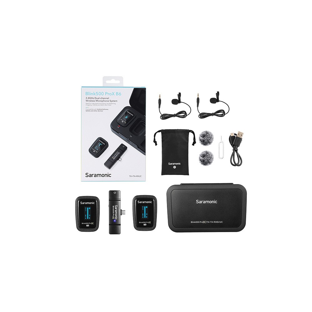 Радиосистема Saramonic Blink500 ProX B6 TX+TX+RX приемник + 2 передатчика, разъем USB-C