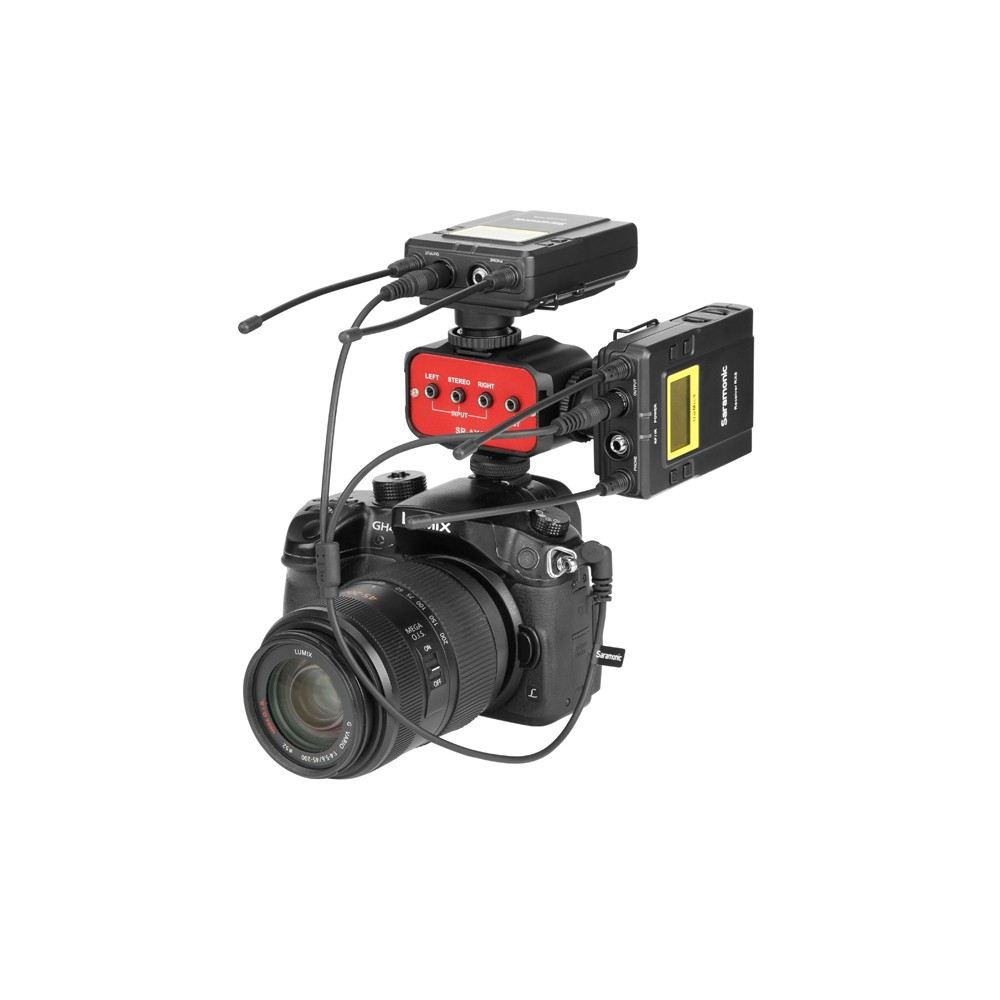 Кабель Saramonic SR-C2004 переходник c 2х3,5мм TRS на 3,5мм TRS, длина 33 см