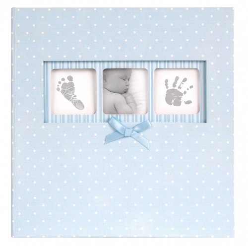 Фотоальбом Innova Memo Baby Polka Dot 10x15 на 200 фото, с кармашками, картон, голубой (Q4103613M)