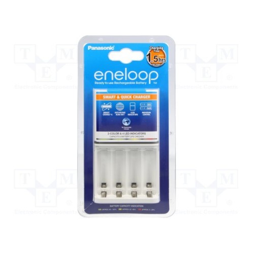 Зарядное устройство Panasonic Eneloop Smart & Quick BQ-CC55E для 1-4 аккумуляторов тип АА/ААА Ni-MH