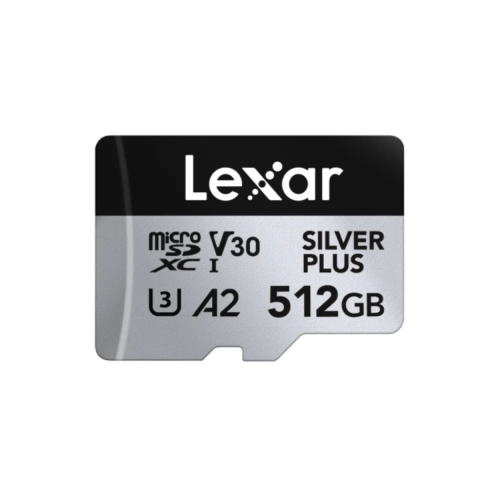 Карта памяти Lexar Professional SILVER PLUS microSDXC 512 GB UHS-I U3 V30 C10 A2, R/W 205/150 МБ/с