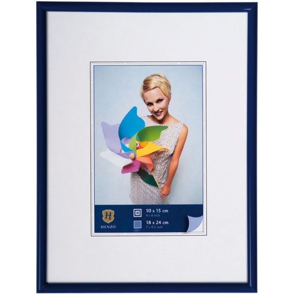 Фоторамка Henzo Napoli 10x15 с паспарту 7х10, пластик/пластик, синий (8051307)