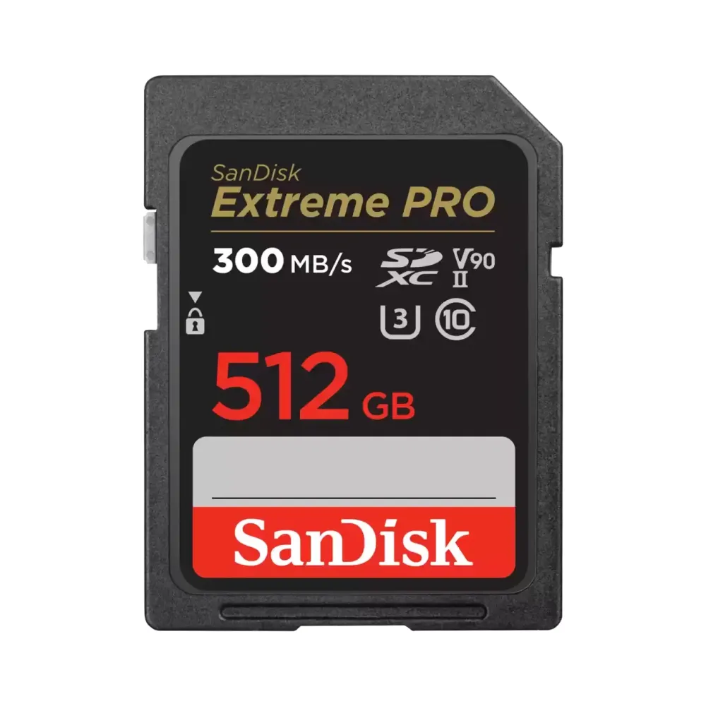 Карта памяти SanDisk Extreme Pro SDXC 512GB UHS-II U3 V90, R/W 300/260 МБ/с
