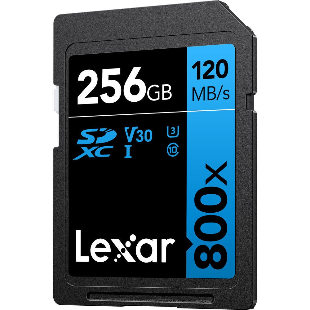 Карта памяти Lexar High-Performance 800x Blue SDXC 256GB UHS-I U3 V30, R/W 120/45 МБ/с