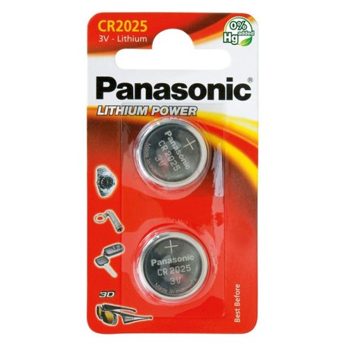 Батарейки Panasonic Lithium Power CR-2025 литиевые 2 шт