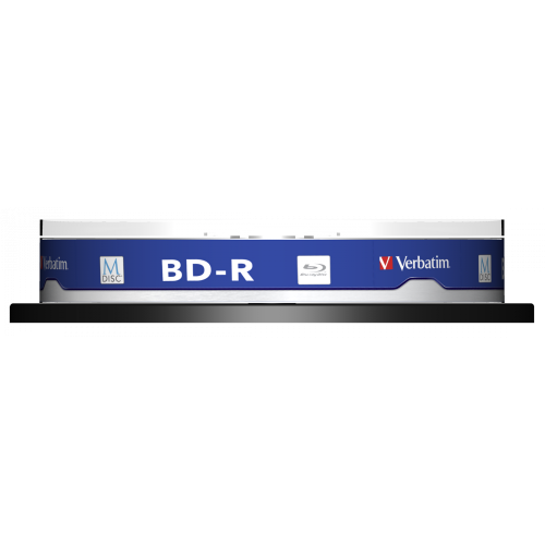 Оптический диск Verbatim BD-R 25GB 4X MDISC Lifetime archival Inkjet Printable, Spindle, 10 шт