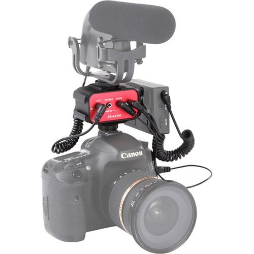 Микшер накамерный Saramonic SR-AX100 вход: 2х 3,5 мм моно, 3,5 мм стерео; выход: 3,5 мм TRS