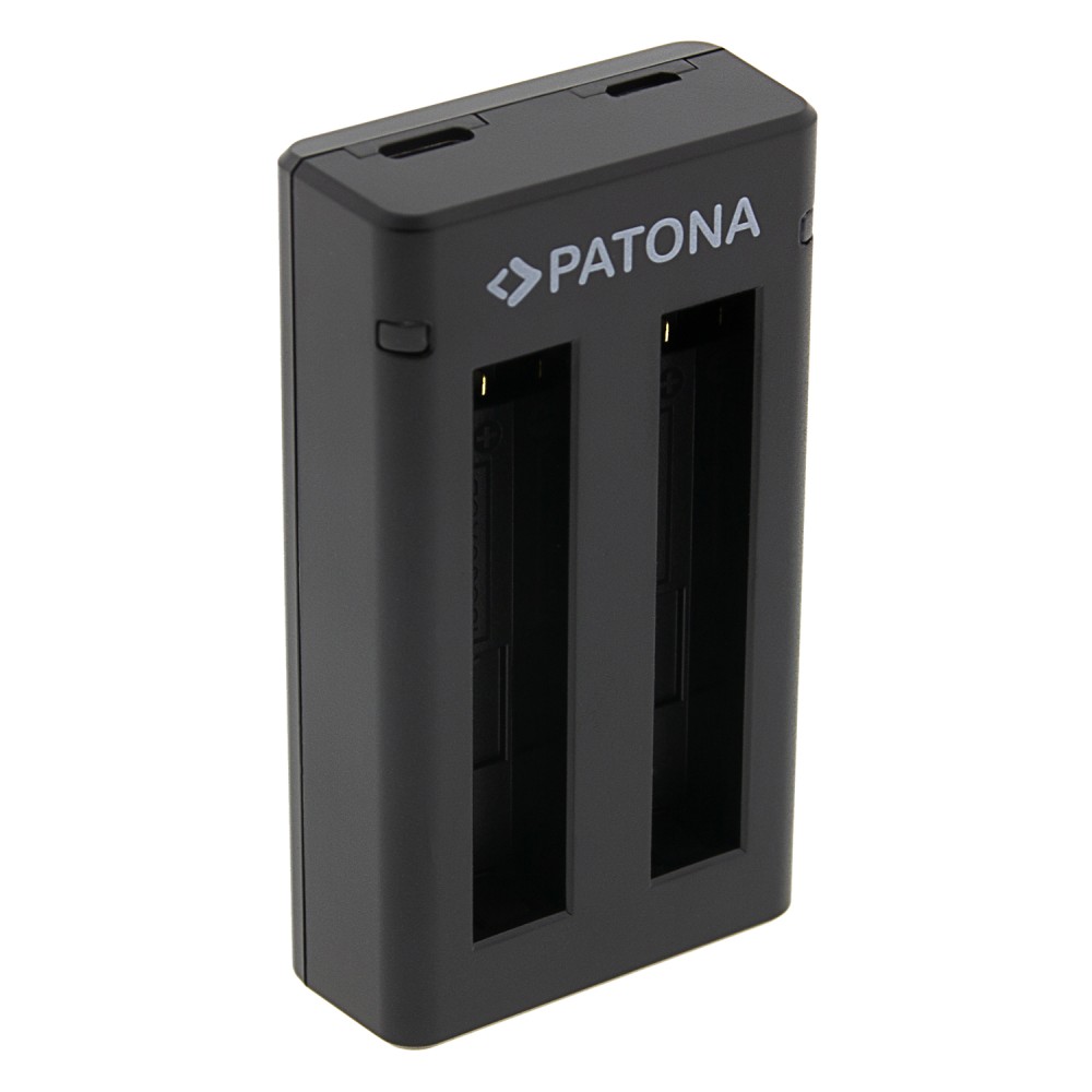 Зарядное устройство Patona Dual LCD USB для 2х аккумуляторов Insta360 X3