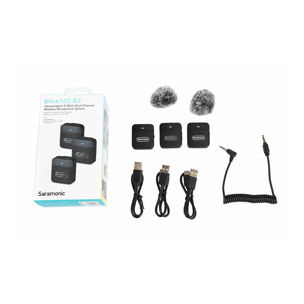 Радиосистема Saramonic Blink100 B2 TX+TX+RX приемник + 2 передатчика, разъем 3,5 мм