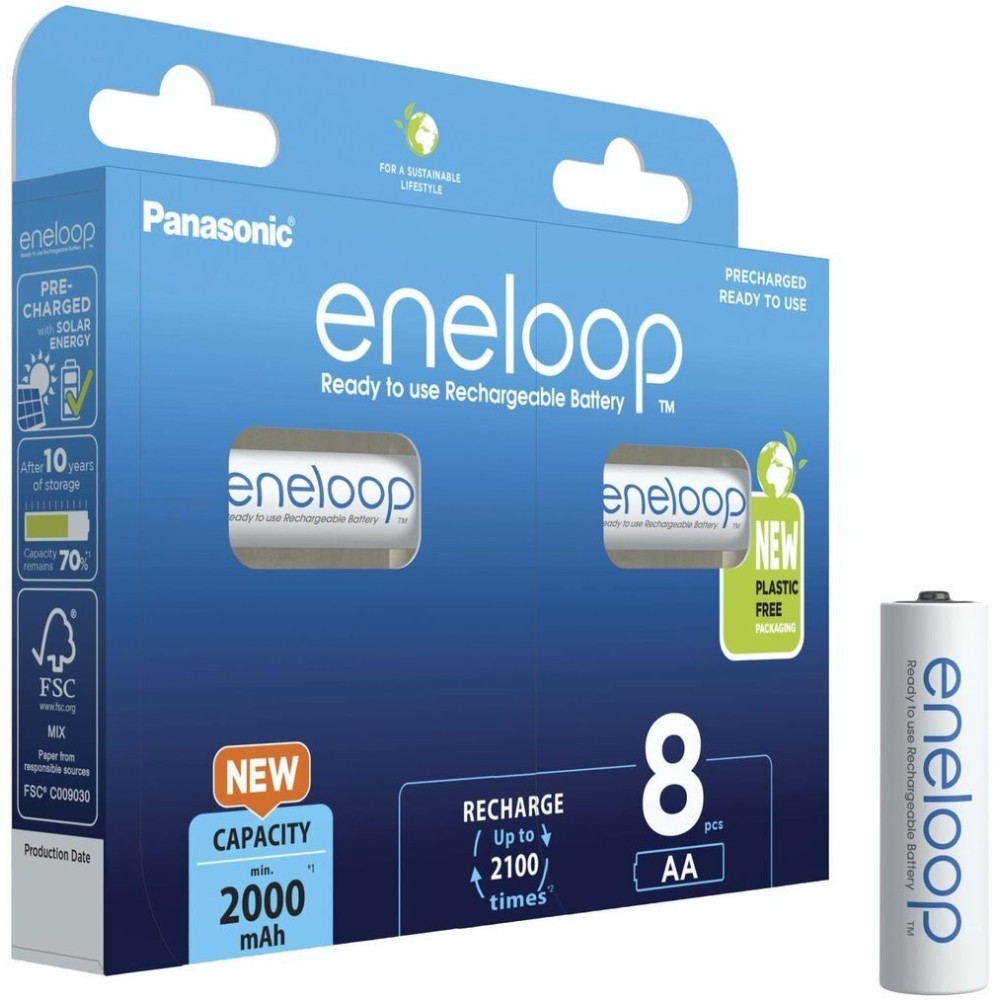 Аккумулятор Panasonic Eneloop BK-3MCDE/8HH 2000 mAh 8шт AA