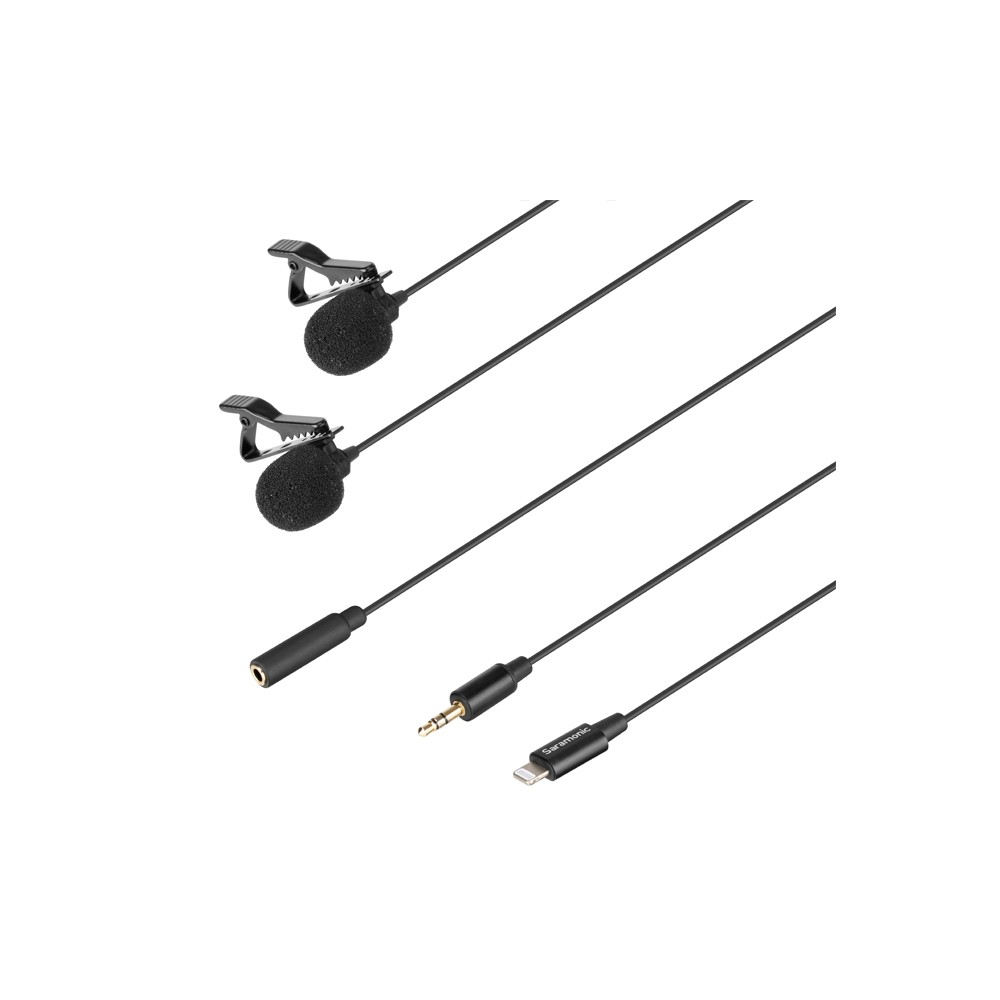 Микрофон петличный Saramonic LavMicro U1C двойной с кабелем 6 м, разъем Lightning