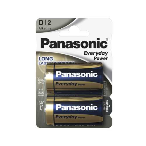 Батарейки Panasonic Everyday Power D щелочные 2 шт