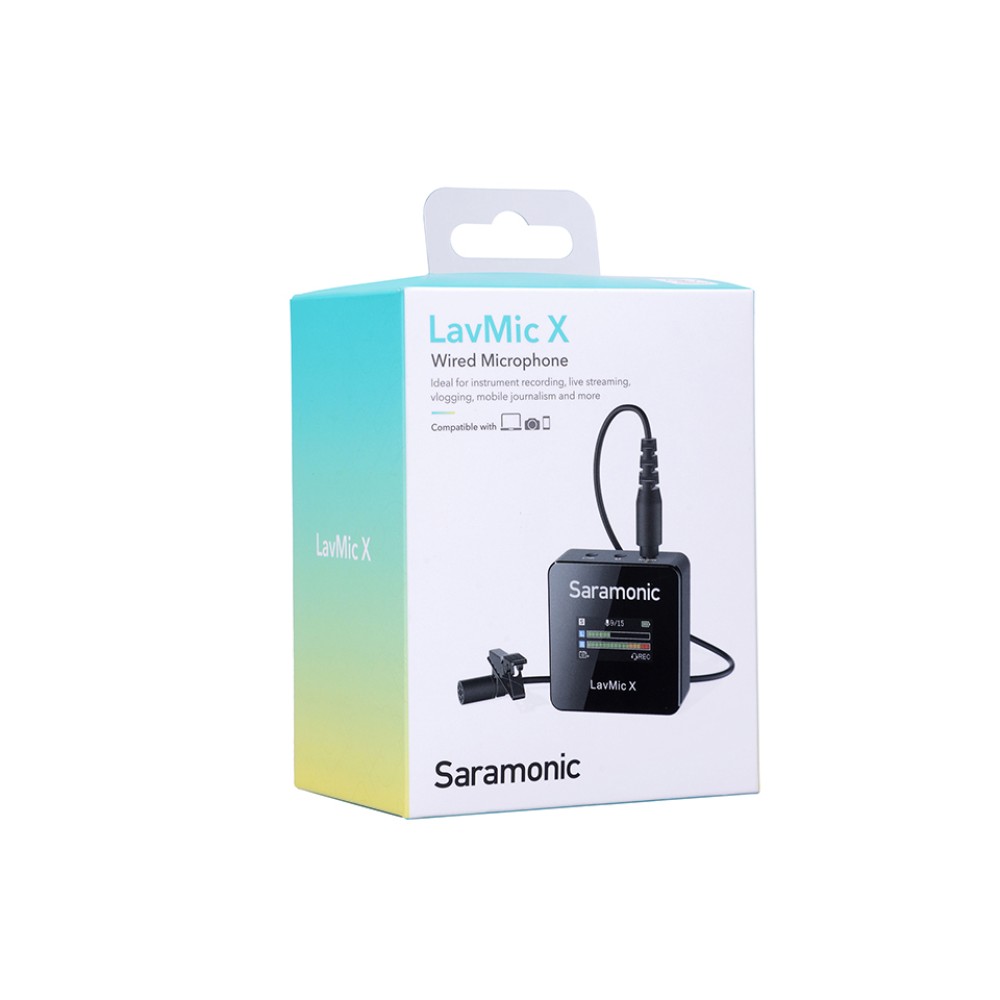 Адаптер Saramonic LavMic X с экраном и петличкой, вход: 3,5; выход: 3,5 TRS/TRRS, USB-C