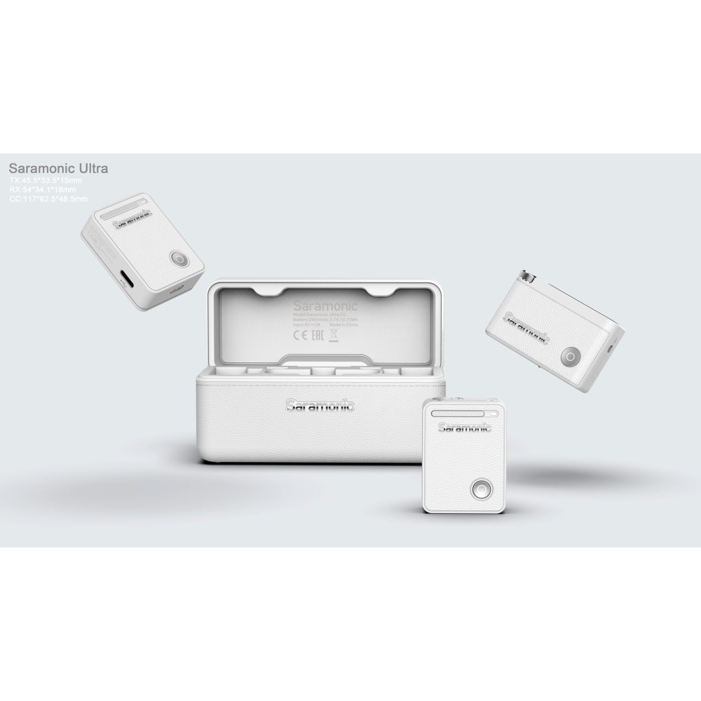 Радиосистема Saramonic Ultra 02 (TX+TX+RX) приемник + 2 передатчика универсальная, белая